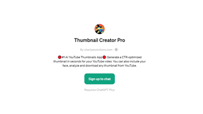 Thumbnail Creator Pro - Generate CTR-Optimized Thumbnails