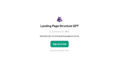 Landing Page Structure GPT - Create Striking Landing Page Designs