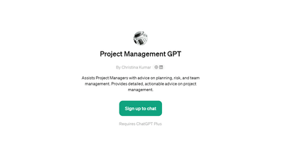 Project Management GPT - Make Project Management More Efficient